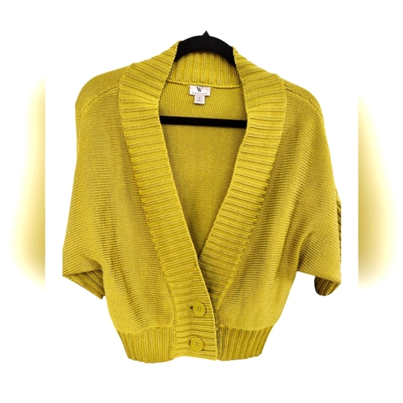 Worthington Sweaters - Worthington S SS Lime Cardigan